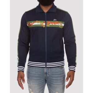 Akoo 2 Piece Men’s Large Palace Embroidered Navy Track Suit Jacket and Pants